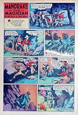 Mandrake The Magician By Phil Davis - Full Tab Page Sunday Comic - Dec. 4 1938 • $4.95