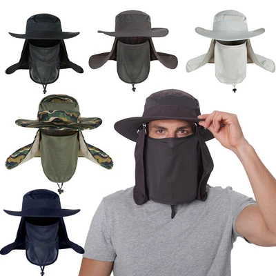 £11.51 • Buy Mens Sun Hat Bucket Cargo Safari Bush Boonie Summer Fishing Cap Wide Brim Fedora