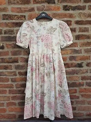 Vintage Laura Ashley Girls Dress Size 7-8yrs Floral Tiered Back Bridesmaid • £49.99