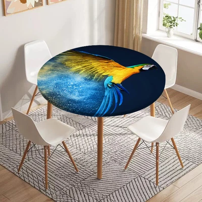 $13.26 • Buy Tropical Parrot Round Table Cloth Dining Waterproof Tablecloth 