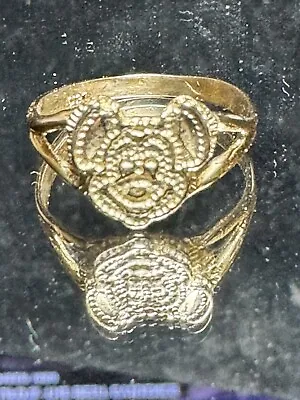 14k Yellow Gold Mickey Mouse Ring  Size 7.0 - Wt 2 Grams Used Vintage • $199