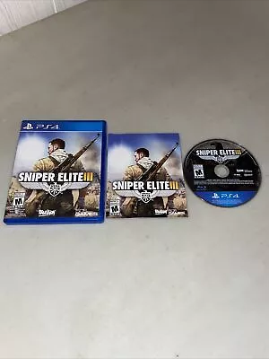 Sniper Elite III 3 (Sony PlayStation 4 PS4) Complete CIB. Near Mint Disk TESTED • $11.04