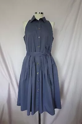 Vintage LOUIS FERAUD Cotton DRESS - Uk 10 VGC • £32