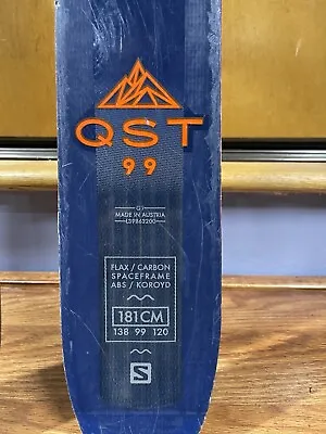 Salomon QST 99 Skis 181 Cm With Marker Griffon Bindings • $288