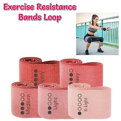 5x Workout Resistance Bands Loop Set Fitness Yoga Booty Leg Exercise Band Set AU • $29.99