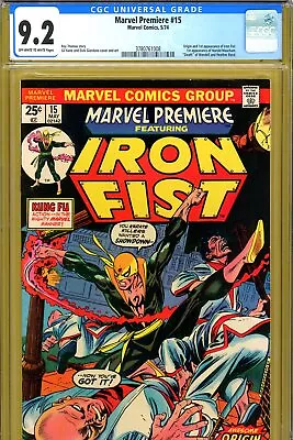 Marvel Premiere #15 CGC GRADED 9.2 - Org./1st Iron Fist -1st H. Meachum- 4th HG • $548