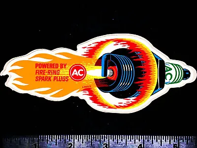 AC Fire Ring Spark Plugs - Original Vintage 60's 70's Racing Decal/Sticker Chevy • $6.50