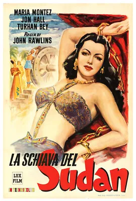 Sudan - Maria Montez - Movie Poster - 1945 - Italian Release • $26.99