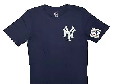 Majestic MLB New York Yankees Logo Blue Youth Short Sleeve Shirt Choose Size • $9.09