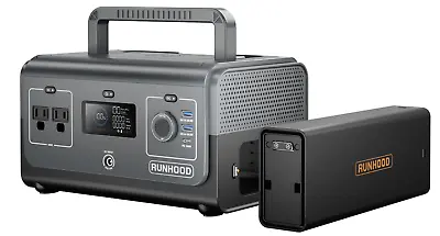 RUNHOOD Portable Power Station Rallye 600W Mini 324WH Swappable Battery MQ221 • $450