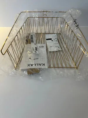 Ikea KALLAX Gold Metal Wire Hanging Basket Dorm Storage NEW • £32.38