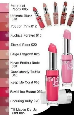 Maybelline Super Stay 14HR Lipstick Pick Your Color! • $8.99