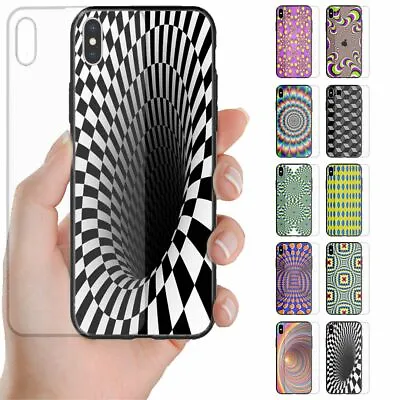 For OPPO Series - Optical Illusion Tempered Glass Back Case Mobile Phone Cover 1 • $14.98