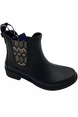 Joules Waterproof Chelsea Rain Boots Rutland Black • $28.49