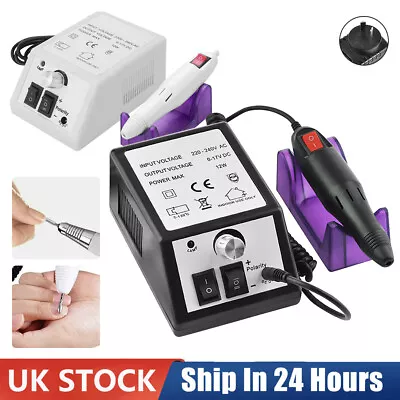 Electric Nail Drill Professional Machine Manicure Pedicure Portable Nail File UK • £11.29