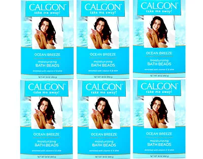 Calgon Ocean Breeze Moisturizing Bath Beads With Aloe 6-Pack 30 Oz (850g) • $44.86