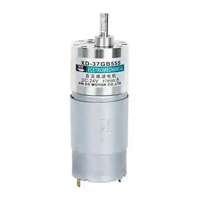 12V/24V Electric Micro Miniature Geared DC Motor 15 W CW/CCW 5~600 RPM Low Speed • $24.99