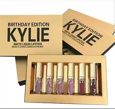 $42.80 • Buy Kylie Jenner 6 Pcs Birthday Edtion Matte Liquid Lipstick Full Size