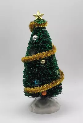 Christmas Tree Bottle Brush Green Decorated Lemax • $8.95