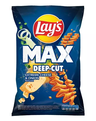 LAYS MAX Deep Cut Extreme Cheese & Onion Flavor Potato Chips Snacks 120g 4.2oz • £5.42