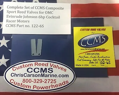 CCMS OMC Johnson Evinrude Sport Outboard Reeds 6hp Cocktail Racer  • $24