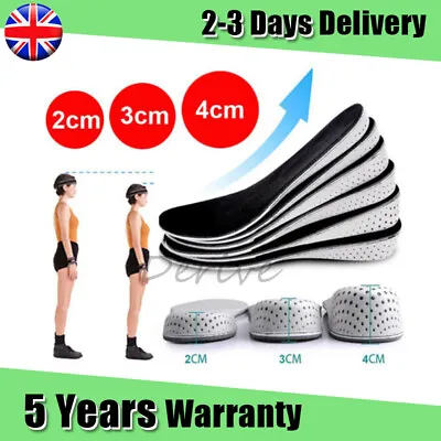 £6.68 • Buy Shoe Height Increase Insoles Heel Lift 2-4cm Pads Sole Foot  Unisex Washable