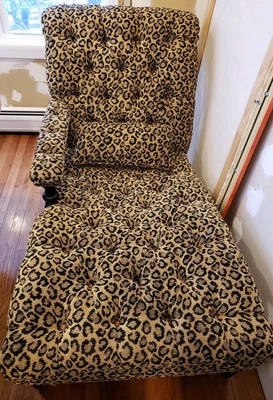 $600 • Buy Chaise Lounge Chair Tufted And Leopard Print