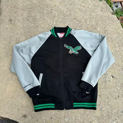 Philadelphia Eagles Kelly Green Mitchell And Ness Throwback Jacket • $79.99