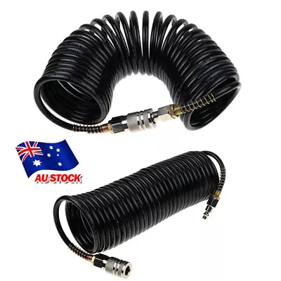 Air Hose Fittings Recoil Pneumatic Airline Compressor 200 PSI Quick Coupler 7.5M • $17.95