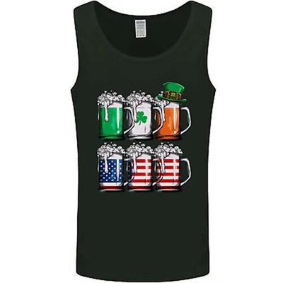 $14.79 • Buy St Patricks Day Beer USA Irish American Mens Vest Tank Top