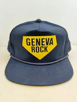 Vtg Geneva Rock Mining Trucker Hat Snapback Cap Vintage New NOS NWOT • $22