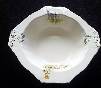 Alfred Meakin J Fryer Harmony Shape Sunflower Wisteria 8¾ Inch Large Bowl C1927+ • £9.99