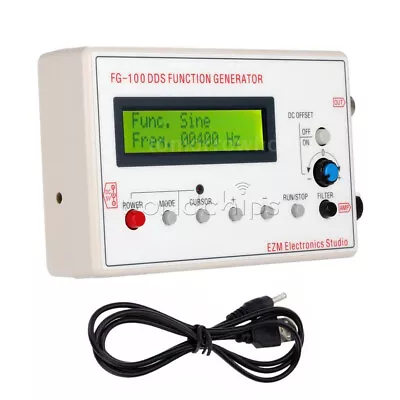 DDS Function Signal Generator Module 1HZ-500KHz Sine + Square Wave + Case FG-100 • $21.99