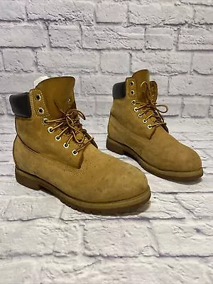 Men’s Size 8 M Timberland Work Boots Waterproof Wheat NUBUCK Ankle Boots • $35