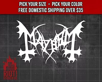 Mayhem Decal For Car Band Logo Sticker For Laptop Window Black Metal Decal • $6.99