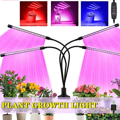 4 Head Plant Grow Light Panel Indoor UV Veg Growing Lamp Full Spectrum USB 80LED • $20.19