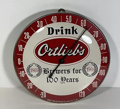 Nice Vintage Ortlieb’s Beer Thermometer Sign Philadelphia 1969 • $23.50