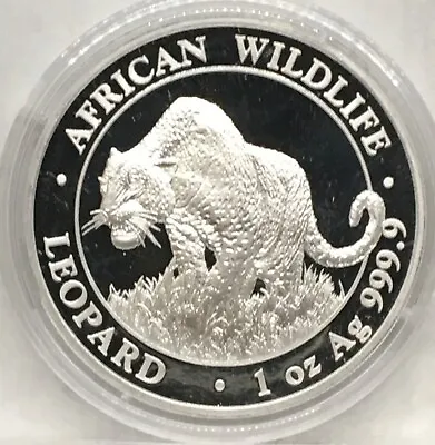 2023 Somalia Republic 1oz .9999 Silver Leopard 100-Shillings In Capsule • $36