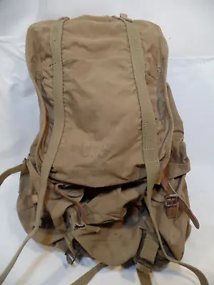 Vintage 1943 WWII US Army Military Mt Rucksack Field Backpack Morrow Douglas • $29.99