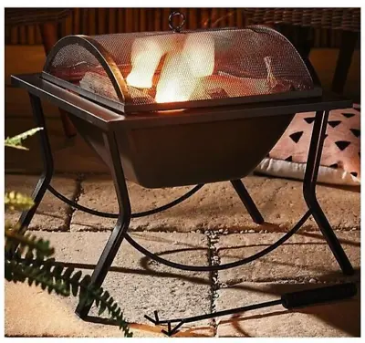 Amalfi Outdoor Fire Pit Garden Fire Pit Camping Patio Heater Large Log Burner • £34.95