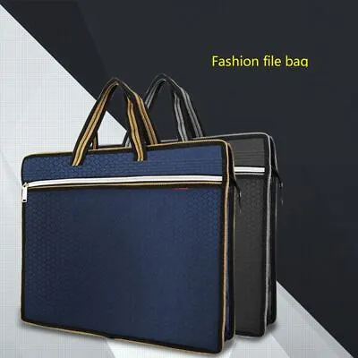 Portable File Bag Multilayer Business Handbag Briefcase Office Bag Increase Size • $15.47