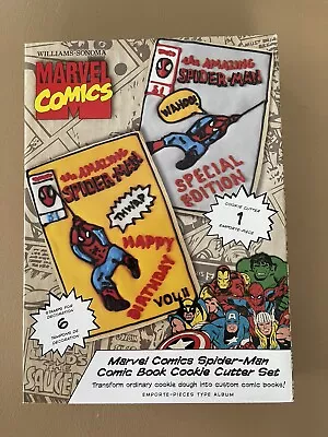 2011 Williams Sonoma Marvel Comics Spider-man Comic Book Cookie Cutters Set New • $13