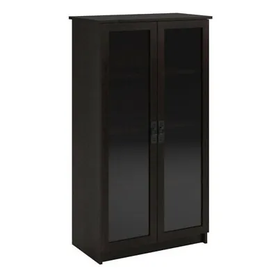 Altra Furniture 4-Shelf Glass Door Barrister Bookcase In Black Forest • $174.58