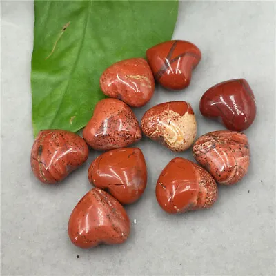 5pcs Natural Red Jasper Mini Heart Carved Quartz Crystal Skull Reiki Healing@+ • $0.99