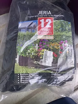 JERIA 12-Pack 7 Gallon Vegetable/Flower/Plant Grow Bags Aeration Fabric Pots • $19