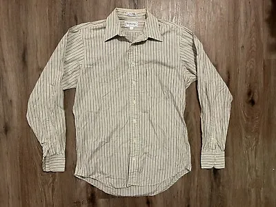 Burberrys Of London Mens French Cuff Button Up Shirt Long Sleeve Size 15 1/2 35 • $4.99