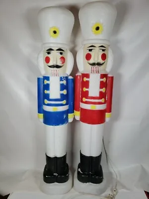 Set Of 2 Union Nutcracker Soldiers Blue And Red  Blow Molds Christmas • $74.99