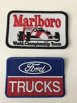 Ford Trucks And Marlboro World Championship Team Embroidered Iron On Patches • $14