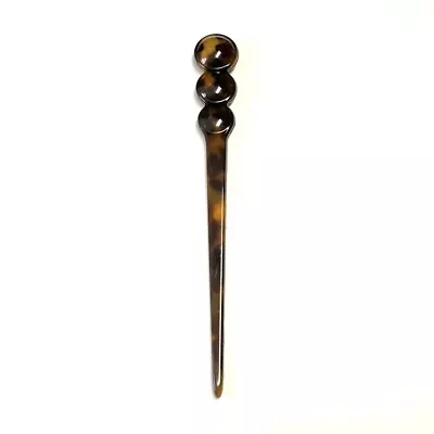 Women's Hair Stick Chopstick Spanish Pick Oval Tortoise Vintage Made In France • $24.99