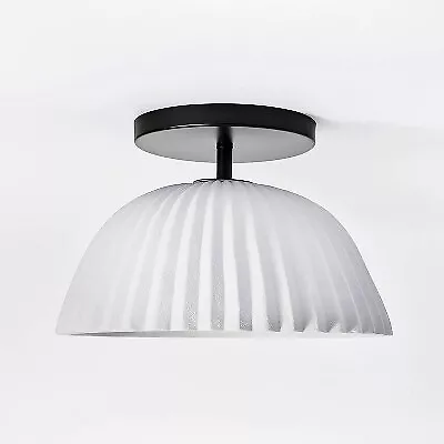 Scalloped Semi-Flush Mount Ceiling Light Black - Threshold Designed With Studio • $17.99